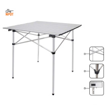 NPOT Aluminum Table Height Adjustable Folding Table Camping Outdoor Lightweight for Camping Beach Backyards BBQ